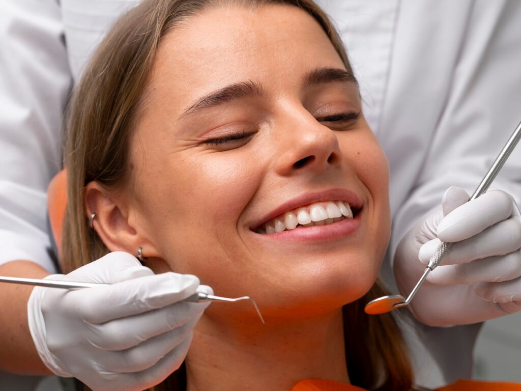 close up dentist instruments